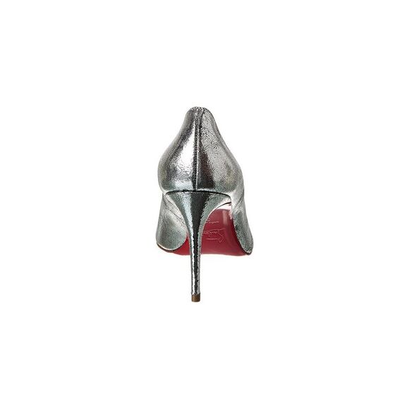 Christian Louboutin Kate 85 Leather Pump, Silver - Picture 3 of 5